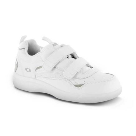 mens apex active strap walker white sneaker
