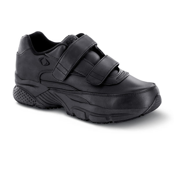 men's apex athletic strap walker black sneaker