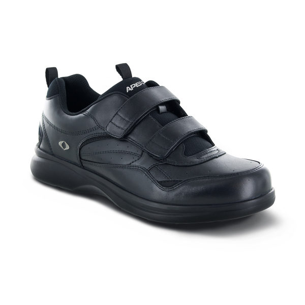 mens apex strap walker black sneaker